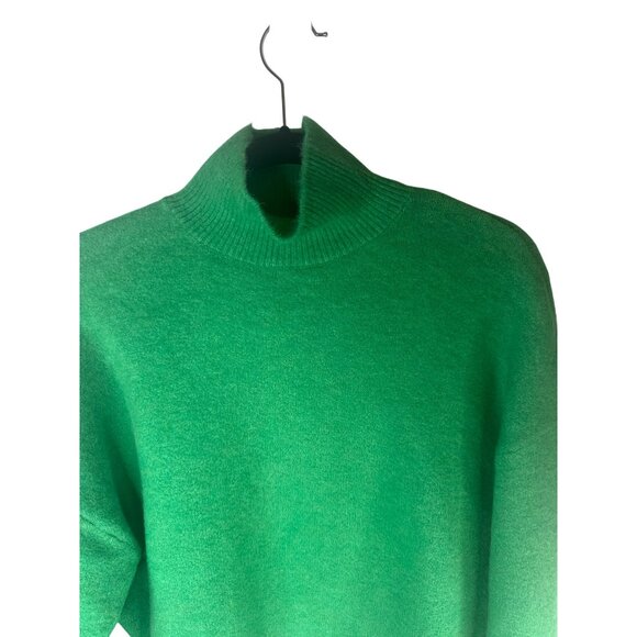 2/$30 ZARA Small Green Cashmere Blend Wool Blend Turtleneck Sweater - Picture 8 of 13